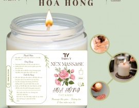 Nến Massage Body Hoa Hồng