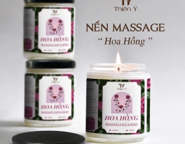 Nến Massage Body Hoa Hồng