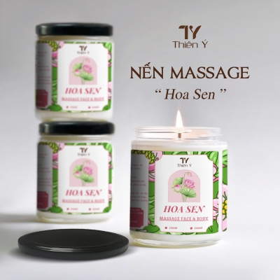 Nến Massage Body Hoa Sen