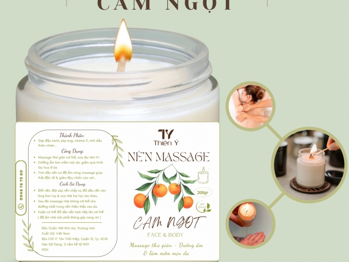 Nến Massage Body Cam Ngọt