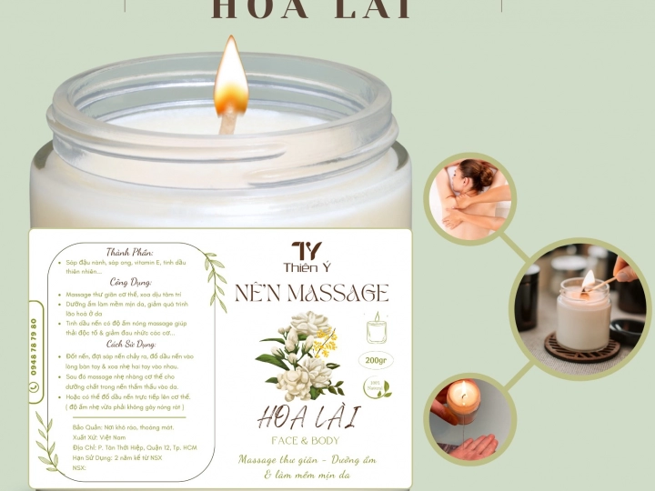 Nến Massage Body Hoa Lài