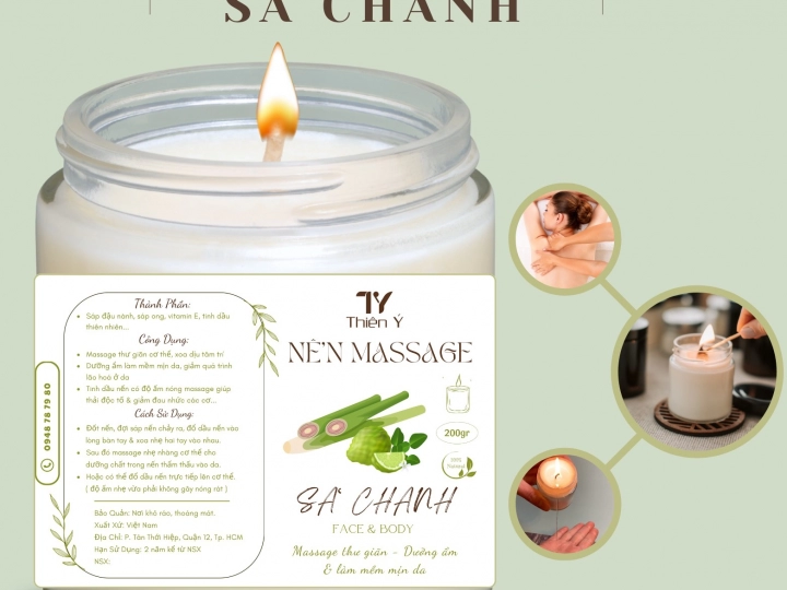 Nến Massage Body Sả Chanh