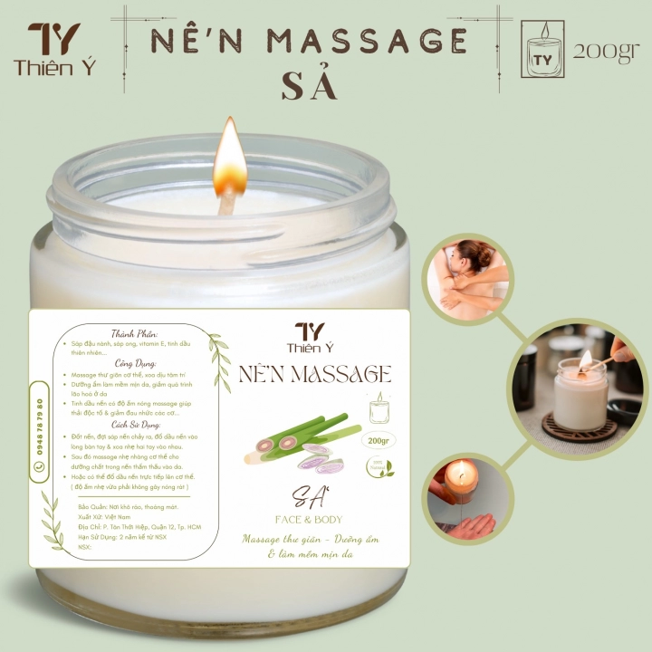Nến Massage Body Sả